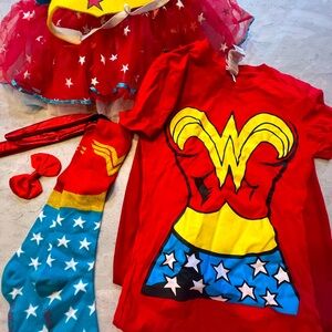 Marvel Wonder Woman Tutu costume. Size Large, 5 piece set.